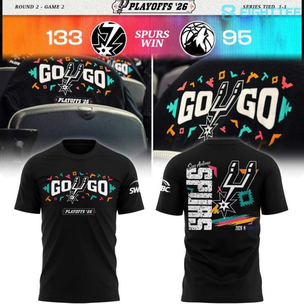 San Antonio Spurs 2026 Playoffs "Go Spurs Go" Shirt - Round 2 -Game 2