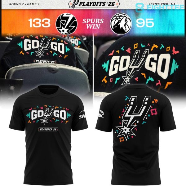 San Antonio Spurs 2026 Playoffs "Go Spurs Go" Shirt - Round 2 -Game 2(v1)