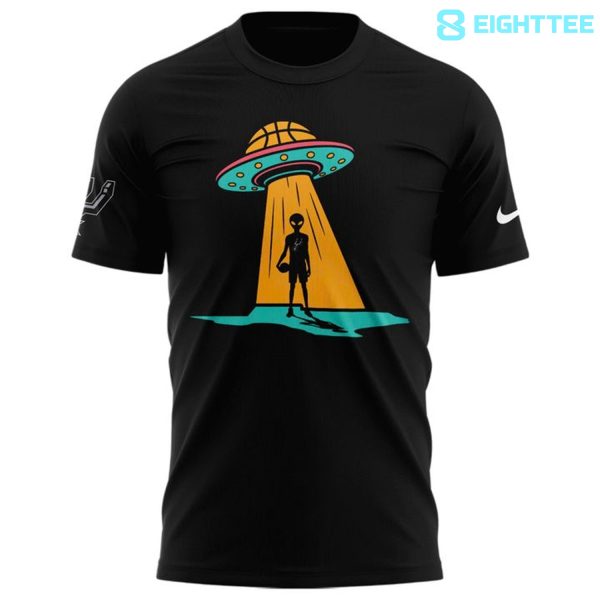 Alternative view of San Antonio Spurs Fiesta Alien Landing Shirt