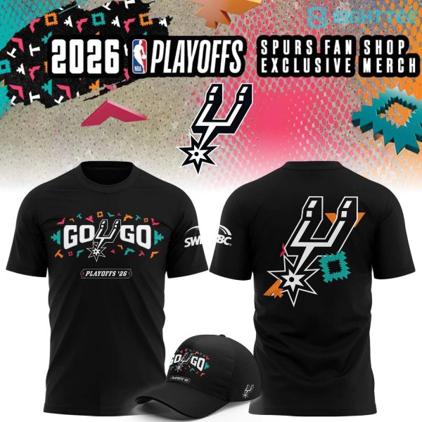 San Antonio Spurs Men's Spurs Fan Shop 2026 NBA Playoffs T-Shirt - Black