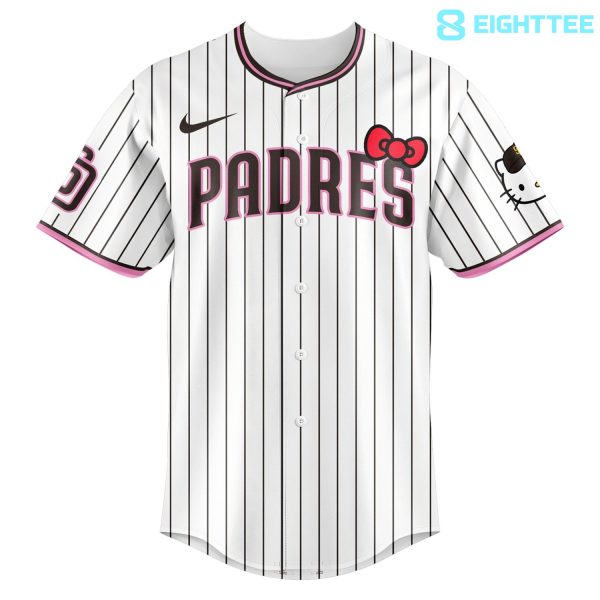 Alternative view of San Diego Padres 2026 Hello Kitty Special Edition Baseball Jersey(v2)