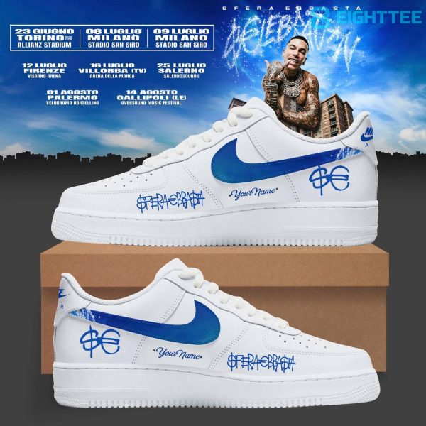 Sfera Ebbasta €LEBRATION Tour 2026 Custom Air Force 1 Sneaker