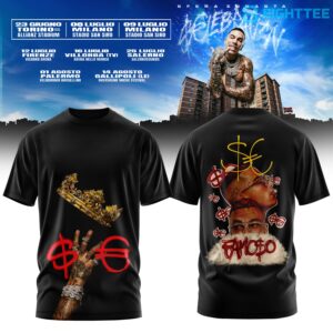 Sfera Ebbasta LEBRATION Tour 2026 Limited Edition TShirt by Eighttee.com Sfera Ebbasta €LEBRATION Tour 2026 Limited Edition T-Shirt