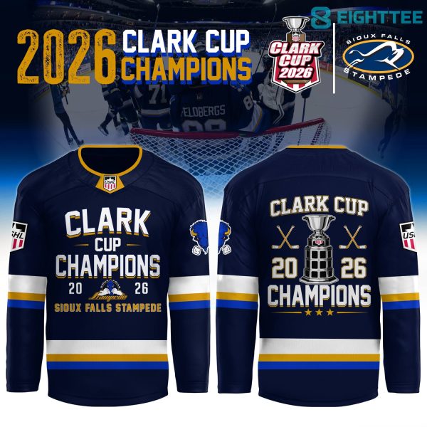 Sioux Falls Stampede 2026 USHL Clark Cup Champions Jersey - Limited Edition