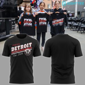 Sportiqe PWHL Detroit Hockey Est 2026 TShirt by Eighttee.com Sportiqe PWHL Detroit Hockey "Est. 2026" T-Shirt