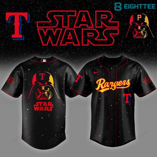 Texas Rangers Dark Commander "Starfield Galaxy Night" Anime SW Baseball Jersey