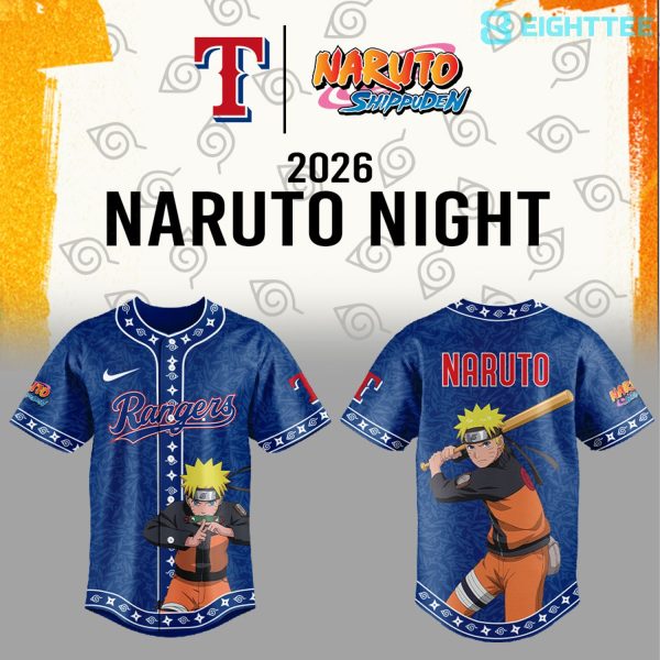 Texas Rangers x Naruto Night 2026 Baseball Jersey