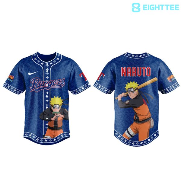 Alternative view of Texas Rangers x Naruto Night 2026 Baseball Jersey