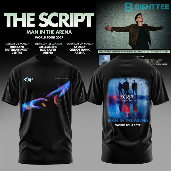 Alternative view of The Script Man In The Arena Tour 2026 Shirt