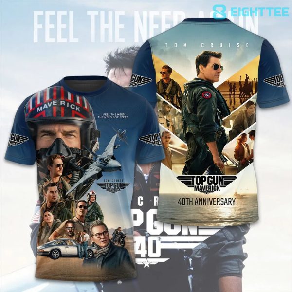 Tom Cruise Top Gun 40th Anniversary 1986-2026 I Feel The Need The Need For Speed Tshirt V4