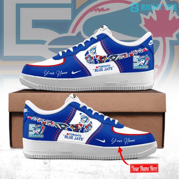 Toronto Blue Jays 50th Anniversary Blue Air Force 1 Shoes