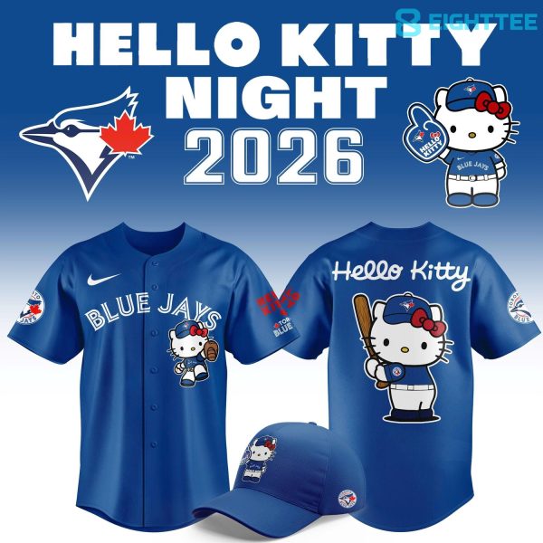 Alternative view of Toronto Blue Jays Hello Kitty Collaboration 2026 Baseball Jersey