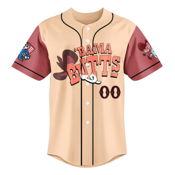 Alternative view of Rocket City Trash Pandas Bama Butts Baseball Jersey
