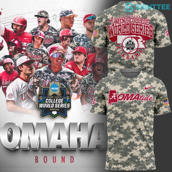 Alabama Crimson Tide 2026 Baseball College World Series "OmaTide" Camo Shirt