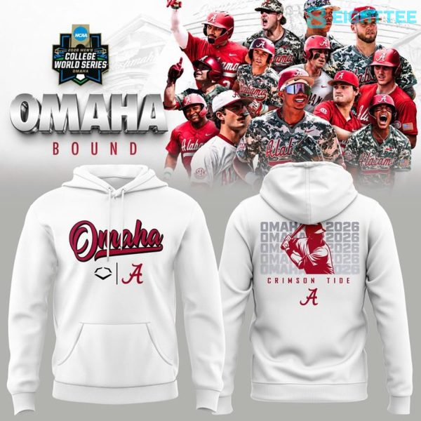 Alabama Crimson Tide 2026 NCAA Men's Baseball Omaha College World Series Hoodie