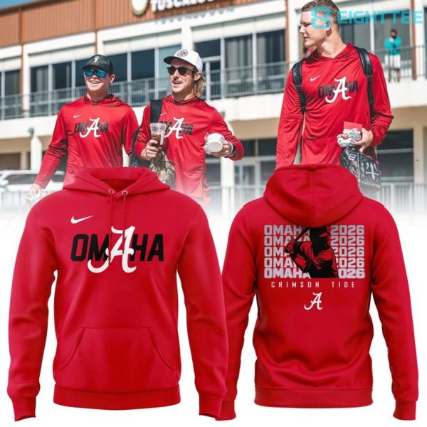 Alternative view of Alabama Crimson Tide 2026 NCAA Men's Baseball Omaha College World Series Hoodie