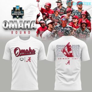Alabama Crimson Tide 2026 NCAA Men's Baseball Omaha College World Series Shirt