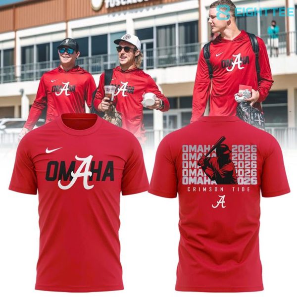 Alternative view of Alabama Crimson Tide 2026 NCAA Men's Baseball Omaha College World Series Shirt