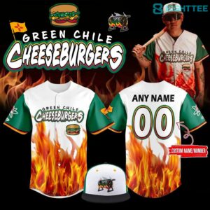 Albuquerque Isotopes Green Chile Cheeseburgers Personalized Jersey