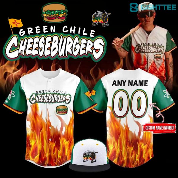 Albuquerque Isotopes Green Chile Cheeseburgers Personalized Jersey