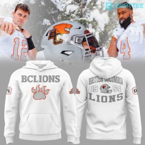 BCLions Pacific Frost Special White Hoodie by Eighttee.com BCLions "Pacific Frost" Special White Hoodie