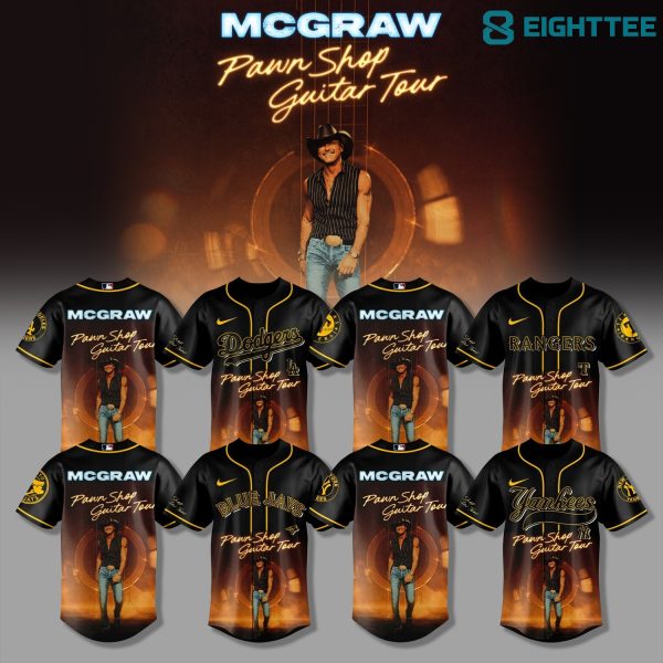 Baseball All Teams x Tim McGraw Pawn Shop Guitar Tour 2026 Baseball Jersey