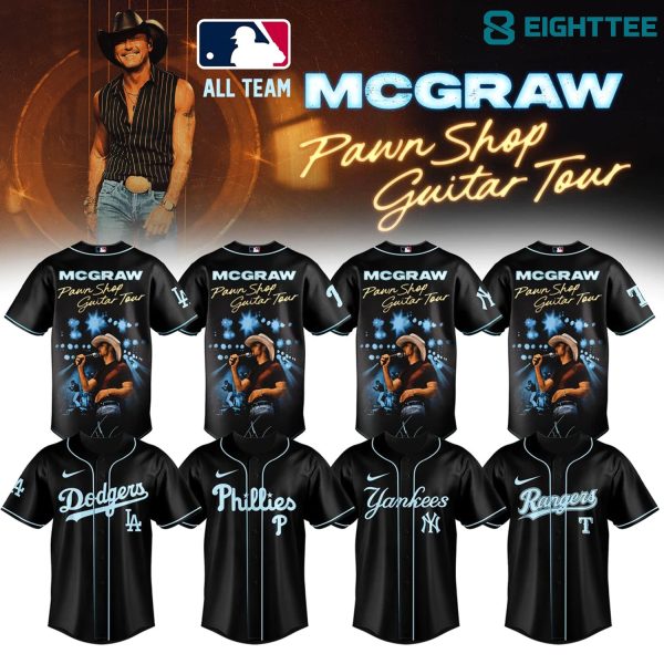 Baseball All Teams x Tim McGraw Pawn Shop Guitar Tour 2026 Baseball Jersey V3