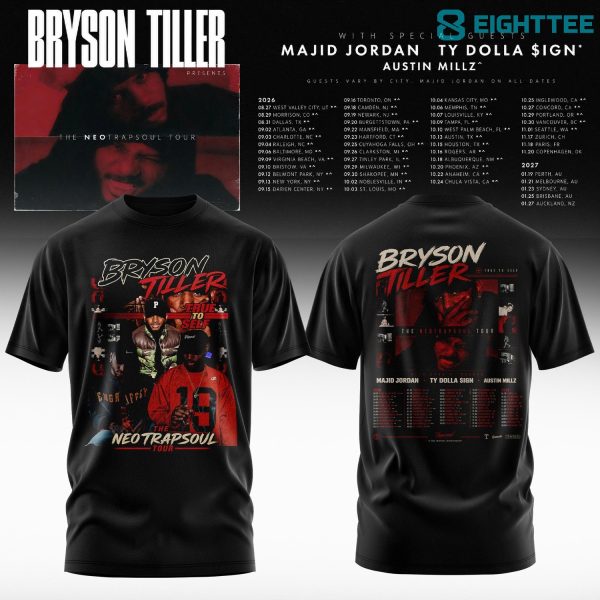 Bryson Tiller The Neo Trapsoul Tour 2026 Special Tee