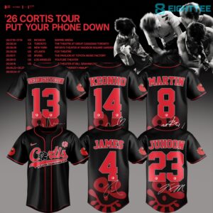 CORTIS Put Your Phone Down Tour 2026 Baseball Jersey V2 by Eighttee.com CORTIS Put Your Phone Down Tour 2026 Baseball Jersey V2