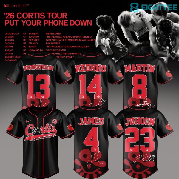 CORTIS Put Your Phone Down Tour 2026 Baseball Jersey V2