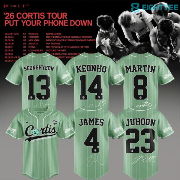 CORTIS Put Your Phone Down Tour 2026 Baseball Jersey V3