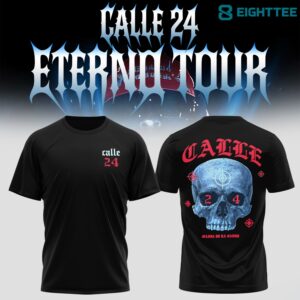 Calle 24 Eterno Tour 2026 Black Tee by Eighttee.com Calle 24 Eterno Tour 2026 Black Tee