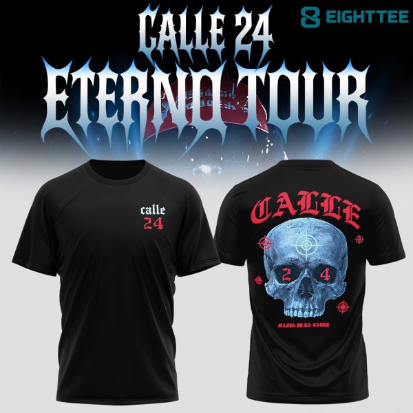 Calle 24 Eterno Tour 2026 Black Tee