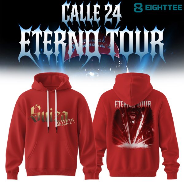 Calle 24 Eterno Tour 2026 Red Hoodie