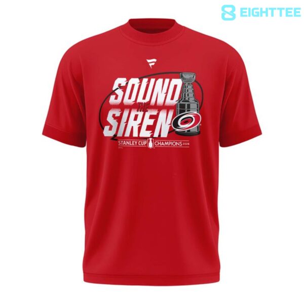 Alternative view of Carolina Hurricanes 2026 Stanley Cup Champions Parade Red Shirt