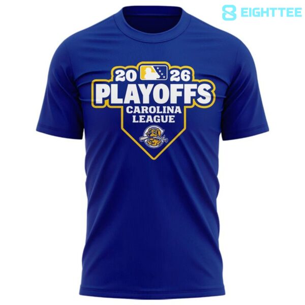 Alternative view of Charleston RiverDogs 2026 Carolina League Playoffs Shirt