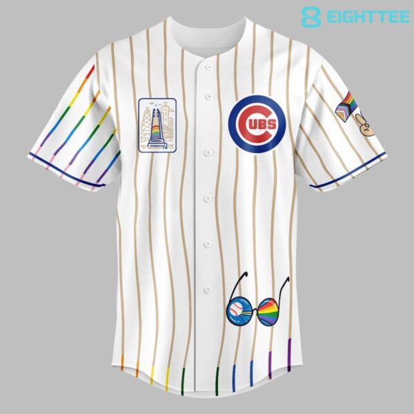 Alternative view of Chicago Cubs Pride Night 2026 Special Baseball Jersey