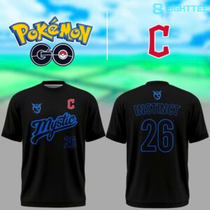 Cleveland Guardians Pokmon GO Night Team Mystic 2026 Shirt by Eighttee.com Cleveland Guardians Pokémon GO Night Team Mystic 2026 Shirt