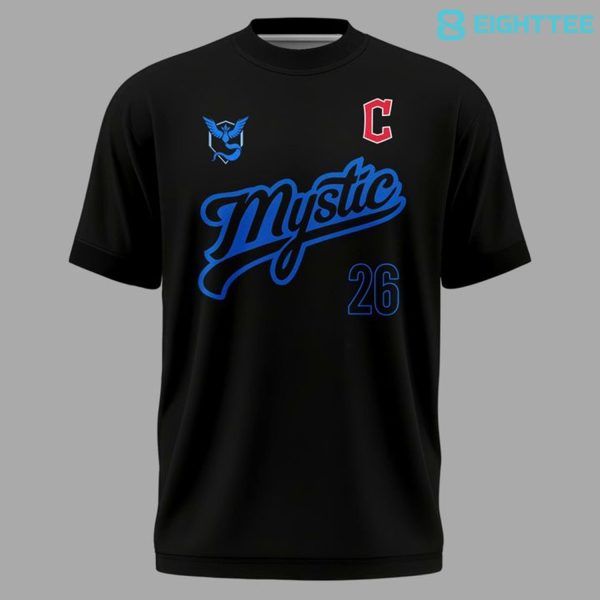 Alternative view of Cleveland Guardians Pokémon GO Night Team Mystic 2026 Shirt