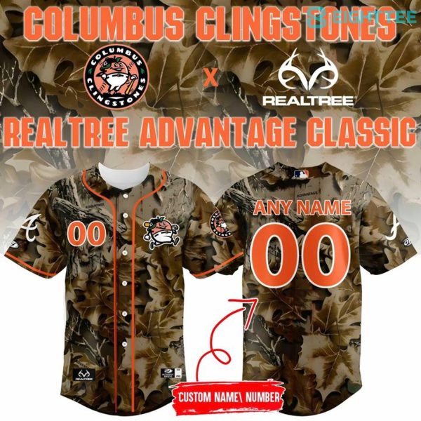 Columbus Clingstones Realtree Advantage Classic 2026 Special Baseball Jersey