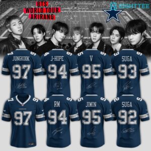 Dallas Cowboys x BTS World Tour Arirang 2026 Football Jersey by Eighttee.com Dallas Cowboys x BTS World Tour Arirang 2026 Football Jersey