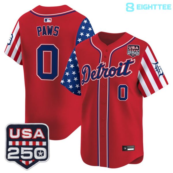 Alternative view of Detroit Tigers "America250 Edition" Baseball Jersey