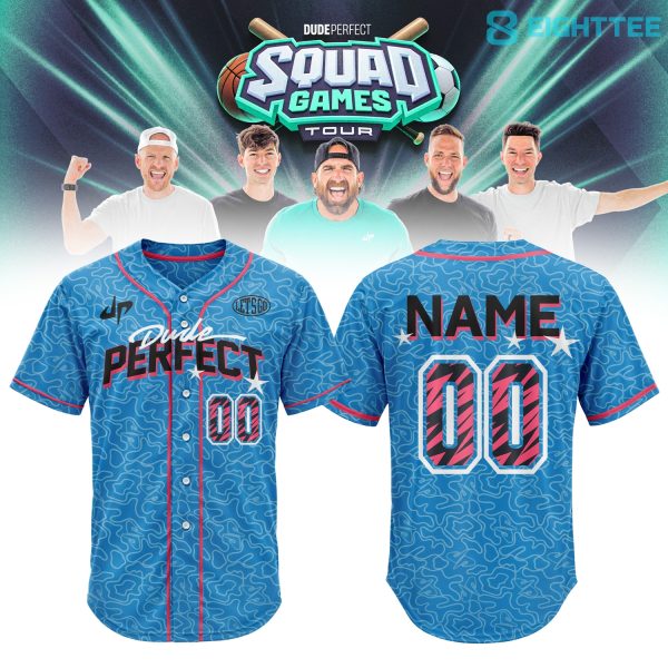 Dude Perfect Squad Game Tour 2026 Baseball Jersey