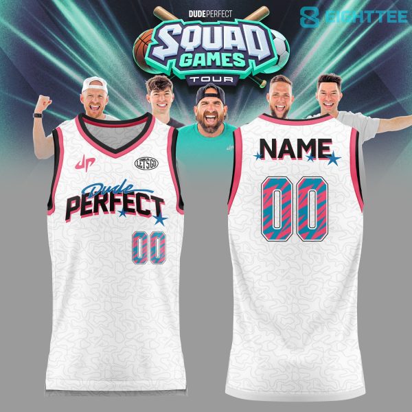 Dude Perfect Squad Game Tour 2026 Basketball Jersey