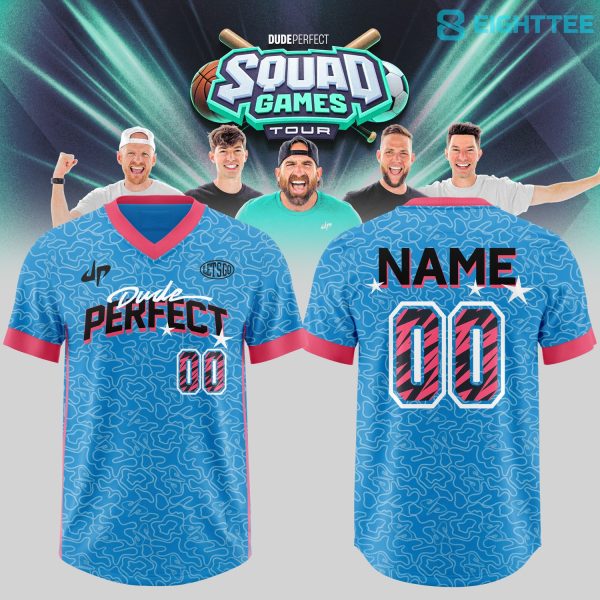 Dude Perfect Squad Game Tour 2026 Football Jersey