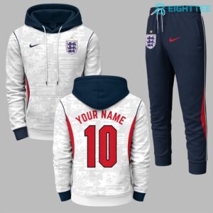 England 2026 FIFA World Cup Away Personalized Hoodie Jogger Set