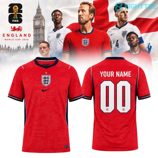 England x World Cup 2026 Red Soccer Jersey