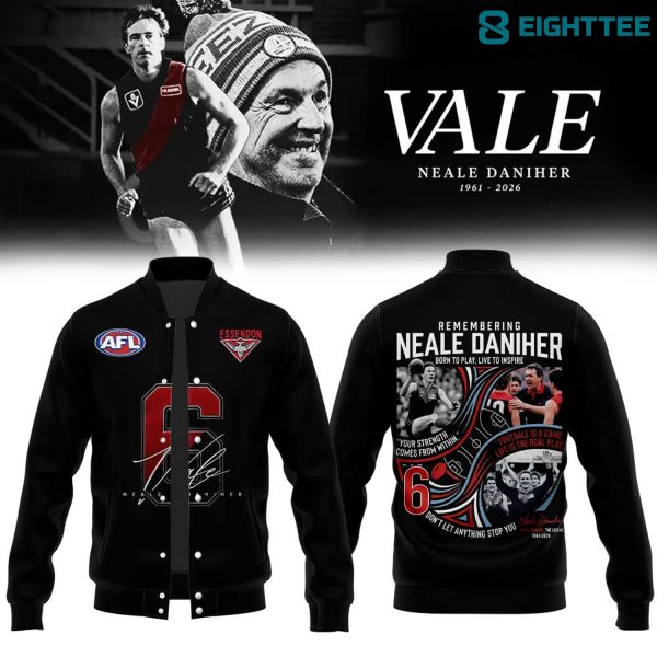 Essendon Bombers Fight MND Neale Daniher Legendary Special Baseball Jacket