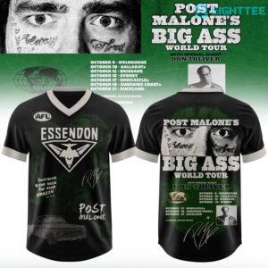 Essendon Football Club x Post Malone Big Ass World Tour 2026 Football Jersey
