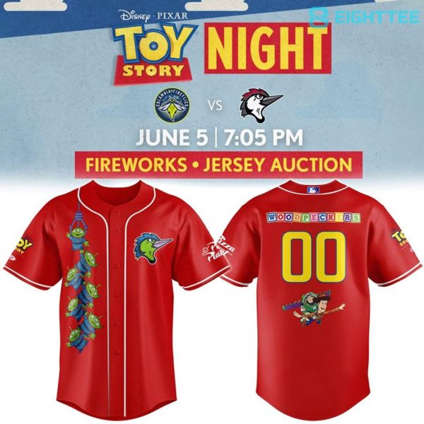 Fayetteville Woodpeckers Toy Story Night 2026 Special Baseball Jersey